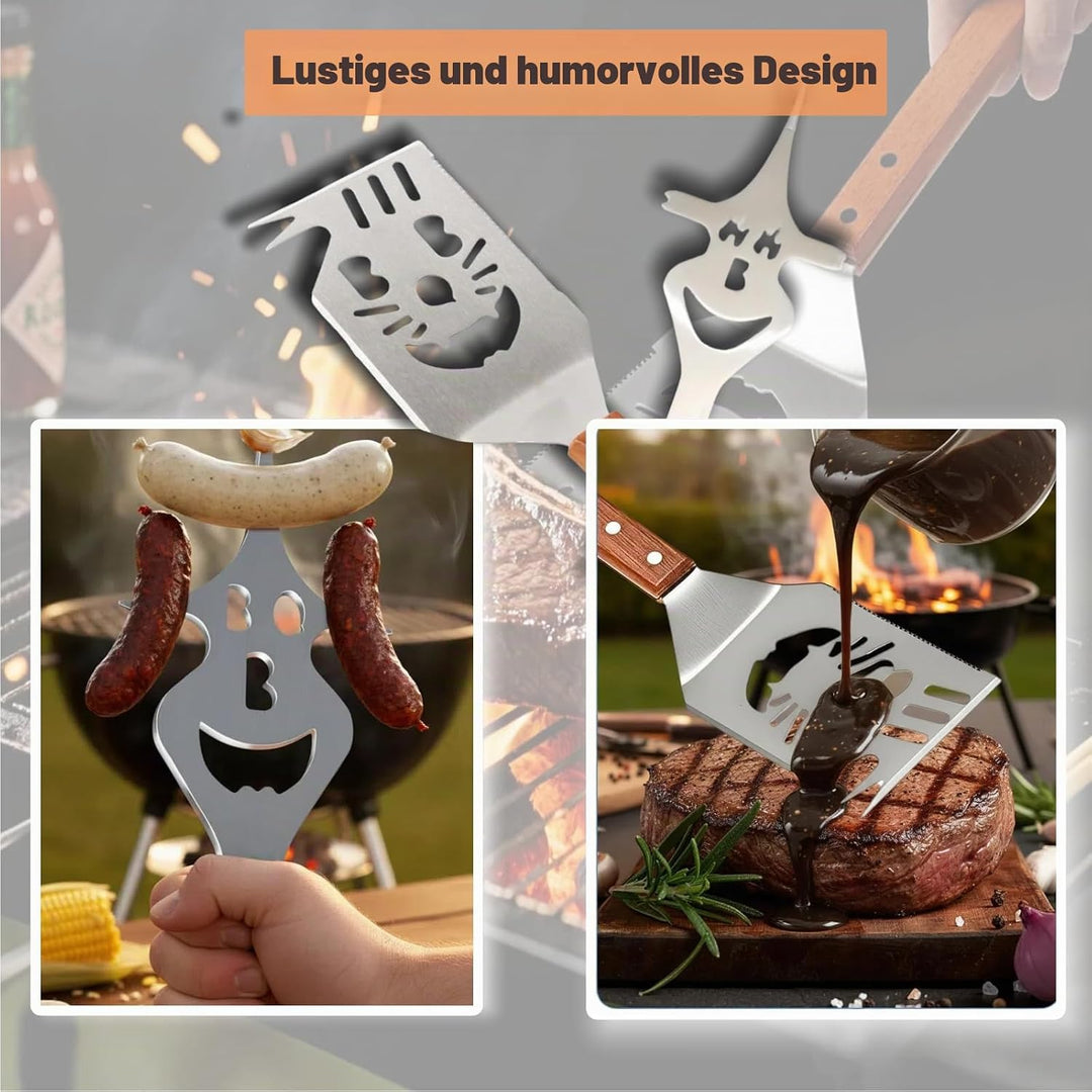 Yosalink 2 Stück Grillbesteck Set,Multifunktionales Grill Zubehör,grillzubehör Set,BBQ Grill Zubehör