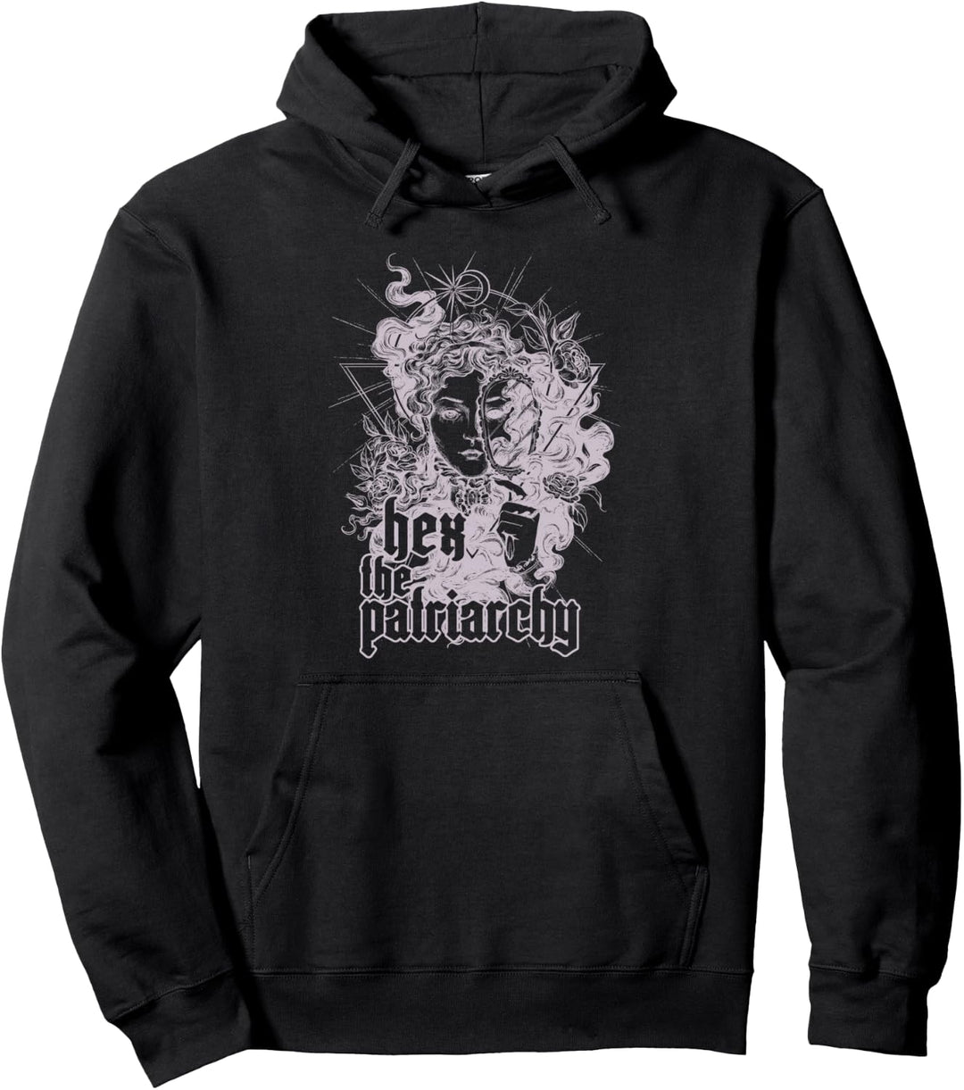 Hex The Patriarchy Witchy Feminism Pagan Pullover Hoodie