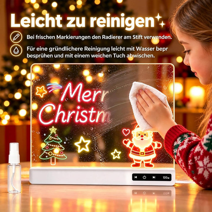 Led Zeichenbrett Kinder, 16" Wiederaufladbare LED Maltafel