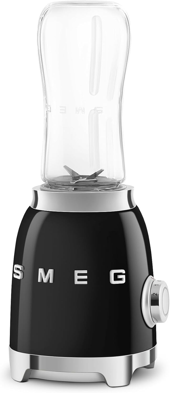 SMEG, Personal Blender PBF01BLEU, 2 Geschwindigkeitsstufen, Doppelklinge aus Edelstahl, 2 x 600 ml F