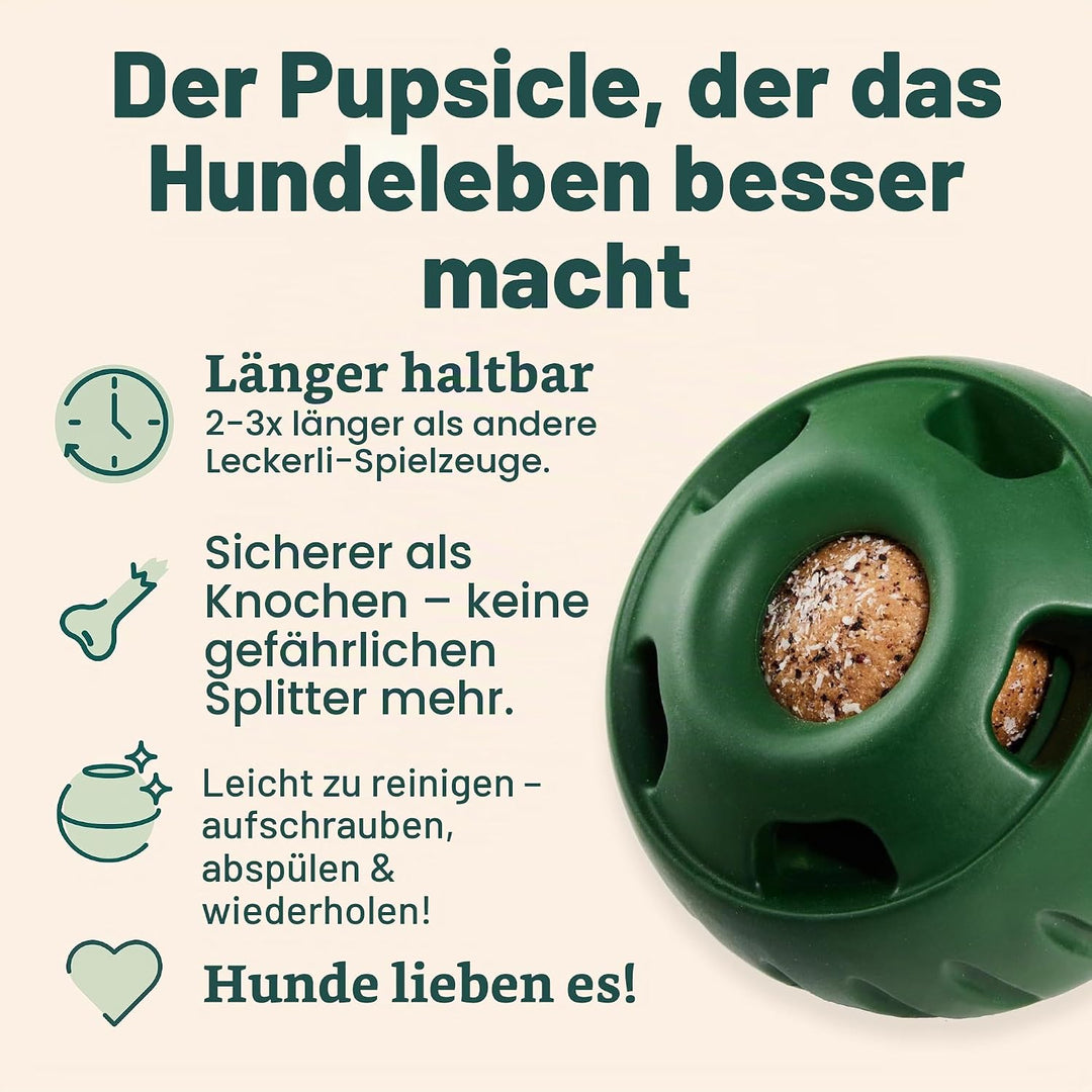 WOOF Pupsicle and Treat Tray - Langlebiges interaktives Hundespielzeug gegen Langeweile und Silikonf