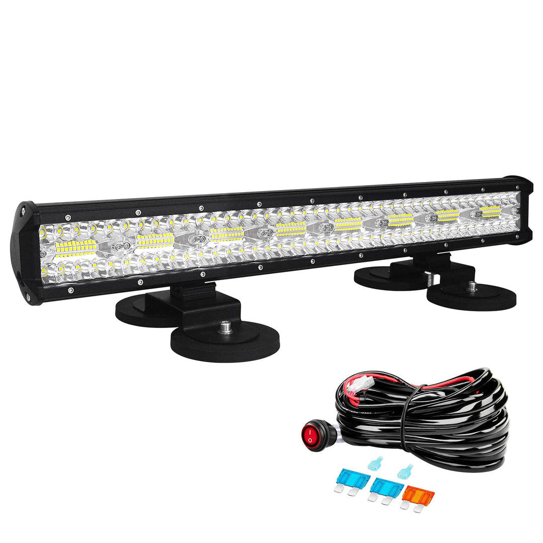 Willpower 23 Zoll 58CM 480W Led Arbeitsscheinwerfer Bar + Magnet Halterungen + Kabelbaum Led Scheinw