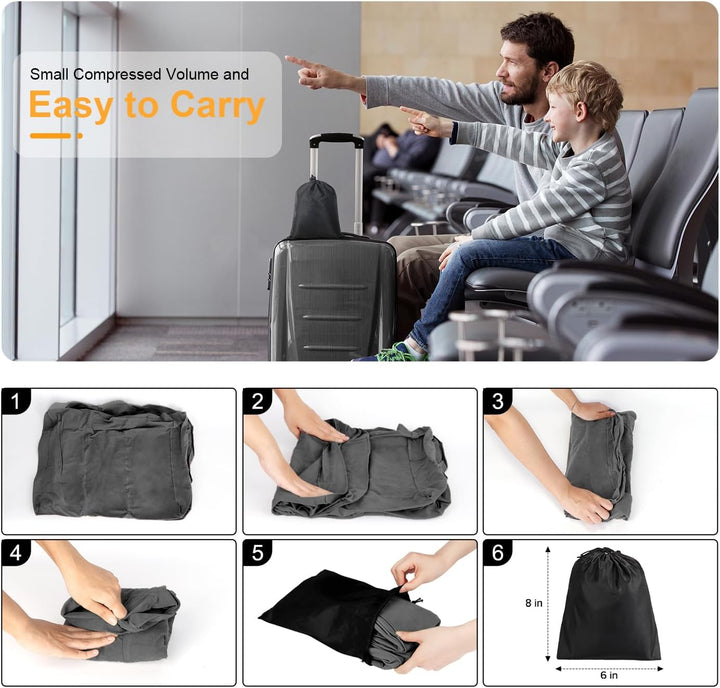 Maliton Fussstütze Flugzeug，Aufblasbare Fussstütze Kissen für Reisen Auto & Zuhause & Büro, Höhenver