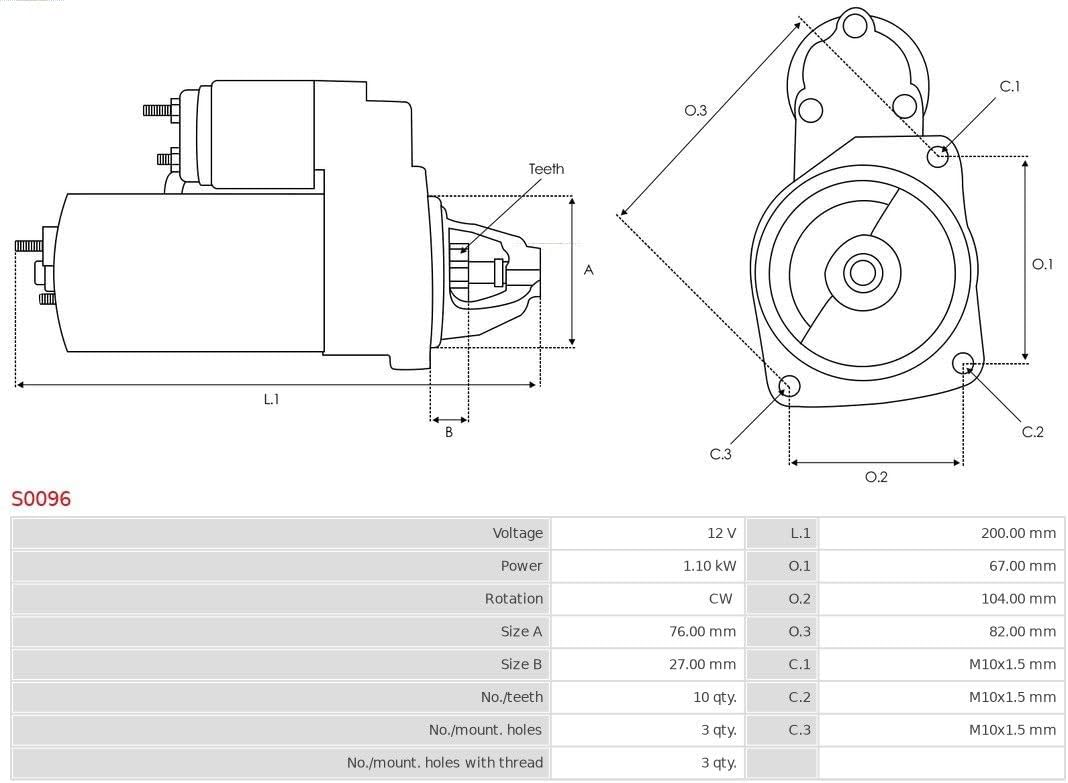 Brand new AS-PL Starter motor - S0096