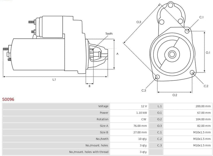 Brand new AS-PL Starter motor - S0096