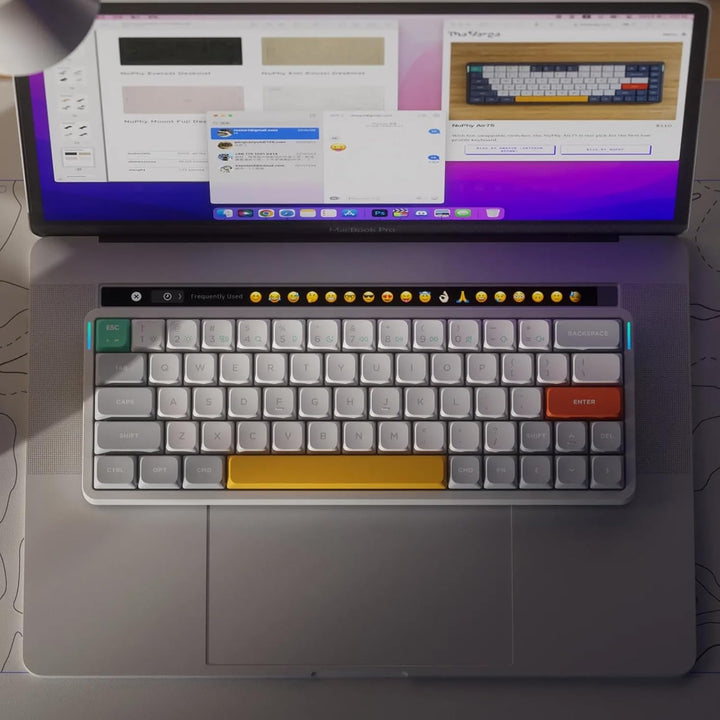 nuphy Air60 v2 Mechanische Tastatur QMK/VIA, 60% Low Profile Kabellose Tastatur, Bluetooth 5.1, 2.4G