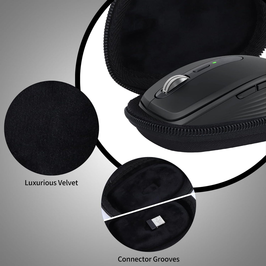 Peyyargo Hart Schutzhülle kompatibel mit Logitech MX Anywhere 3S 3 2S 2 Compact Maus Schwarz, Schwar