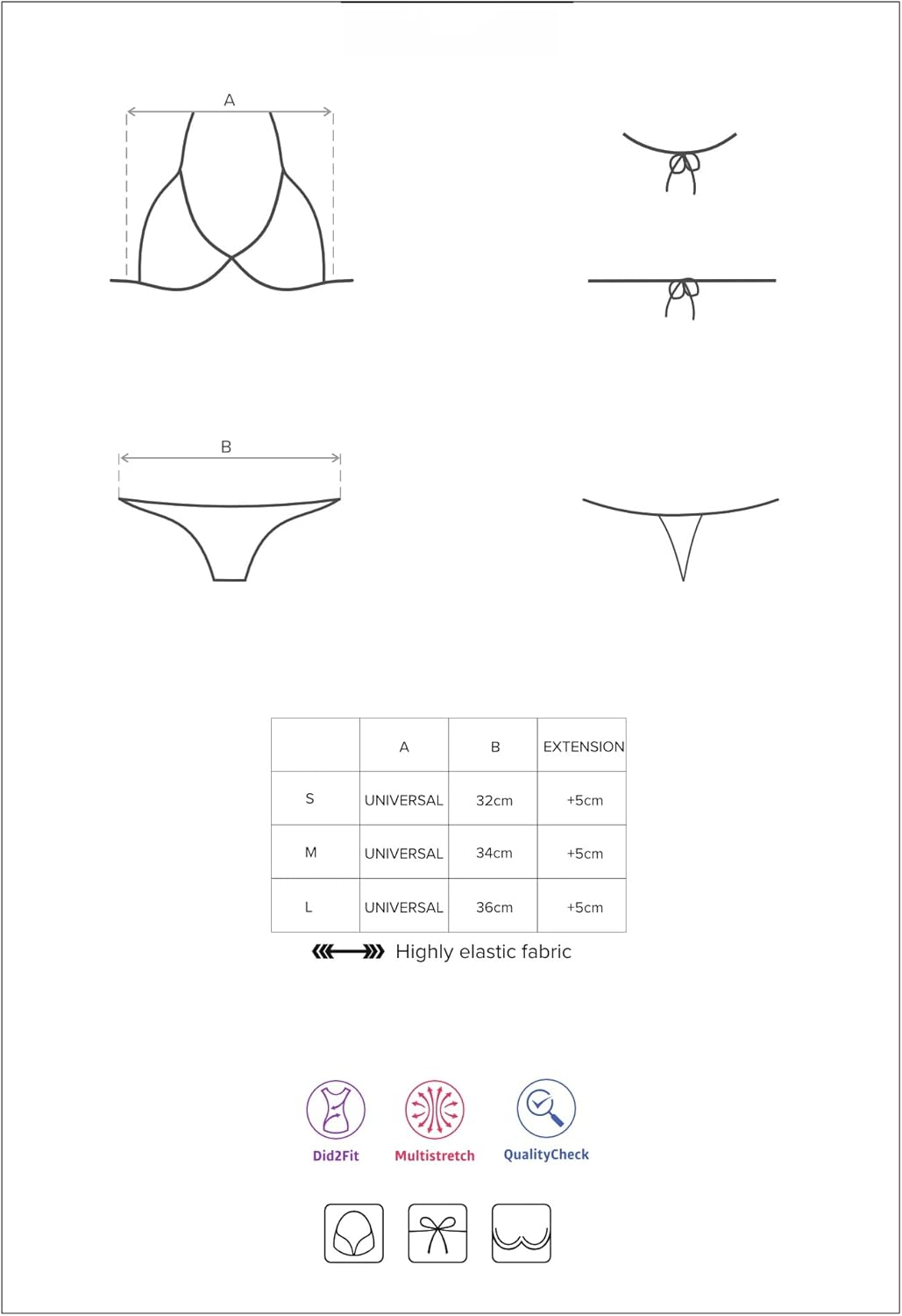 Selente Love & Fun Damen Bikini/Badeanzug/Monokini in verführerischem Design S Bikini Coral mit Büge