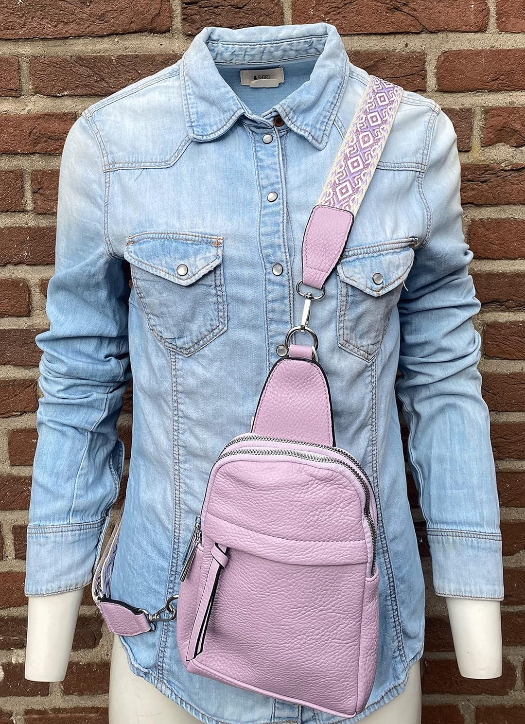 stylx Sling Bag Brusttasche, Crossbody Umhängetasche Damen veganes Leder,Schultertasche Schulterruck
