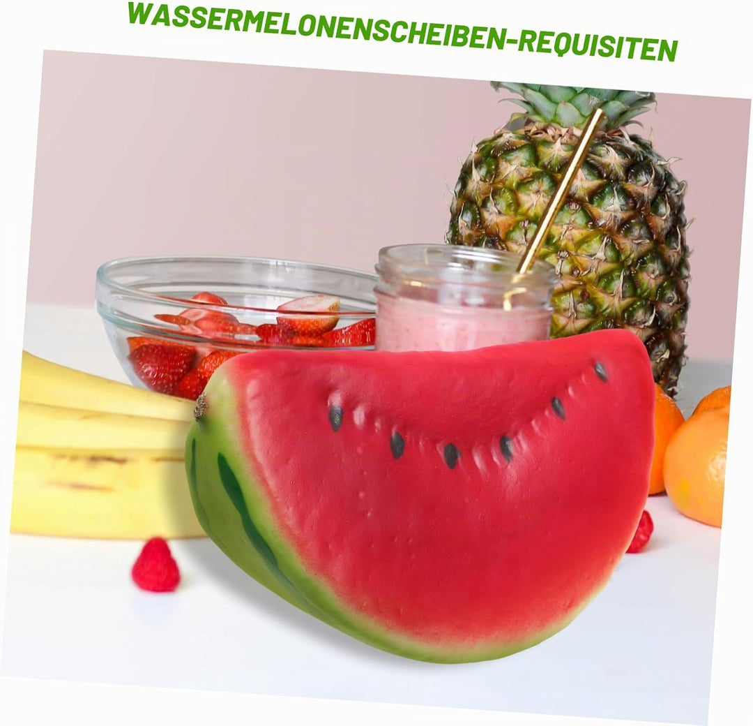 ADOCARN 4stücke Gefälschte Wassermelonenscheiben-Modelle Realistische Fruchtdekorationen Simulierte