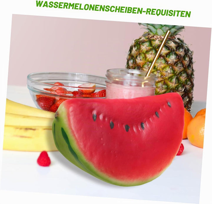 ADOCARN 4stücke Gefälschte Wassermelonenscheiben-Modelle Realistische Fruchtdekorationen Simulierte