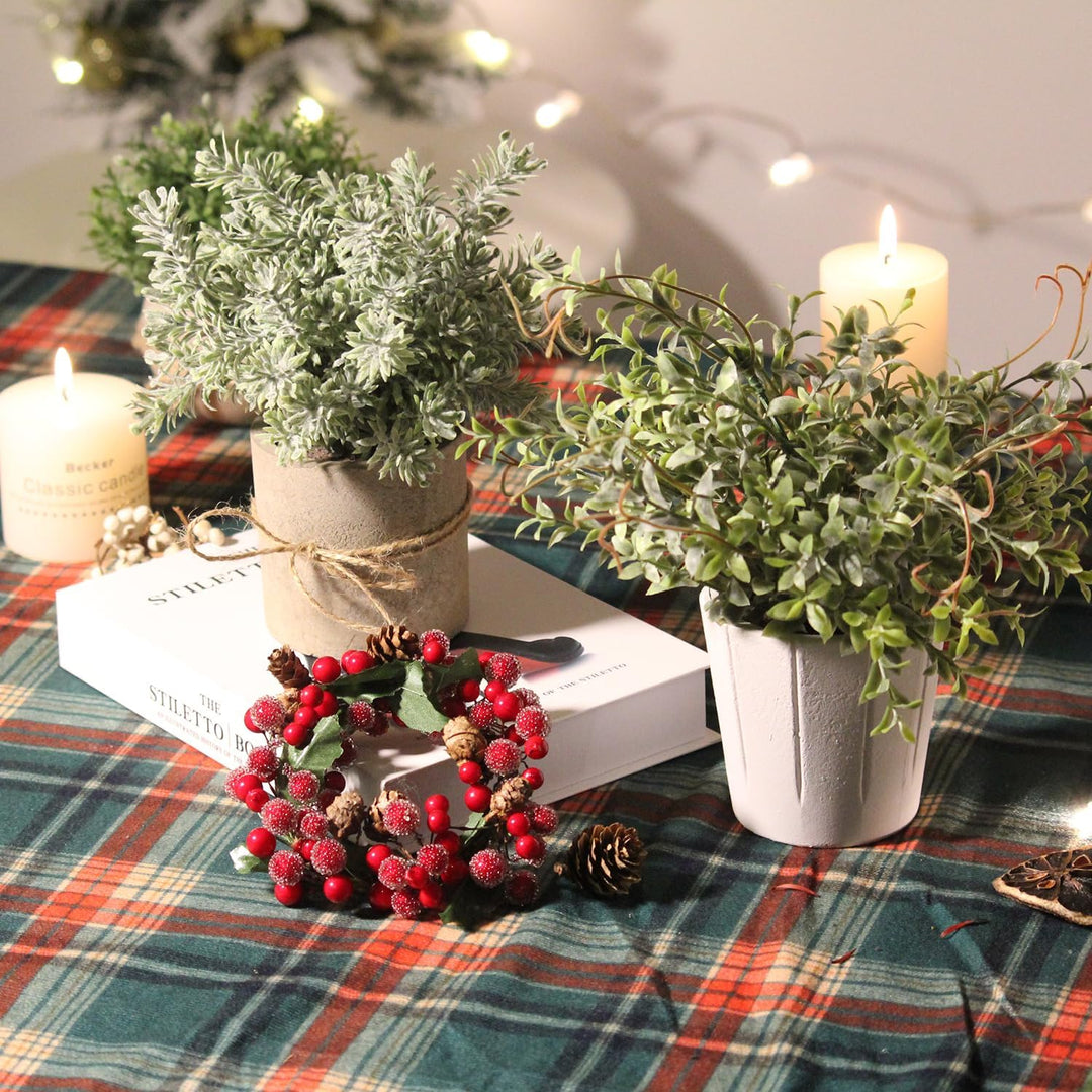 4 Stück Künstliche Pflanzen, Kunstpflanze Klein für Home Decoration, Künstliche Pflanzen wie echt fü