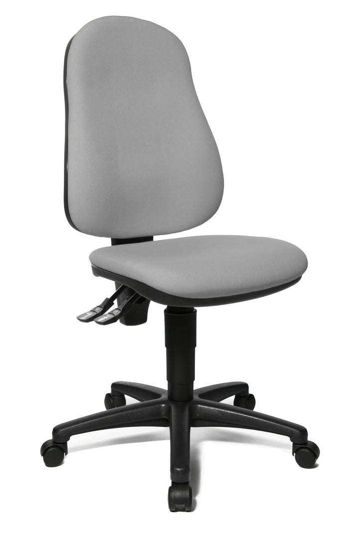 Topstar Point 60, Bürostuhl, Schreibtischstuhl, Stoff, Hellgrau, 54 x 47 x 109 cm, Hellgrau