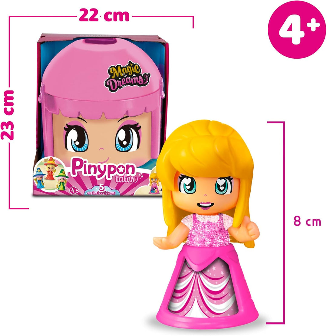Pinypon – Magic Dreams, 5 Exklusive Figuren mit den Hauptfiguren aus Dornröschen, inklusive kleinem
