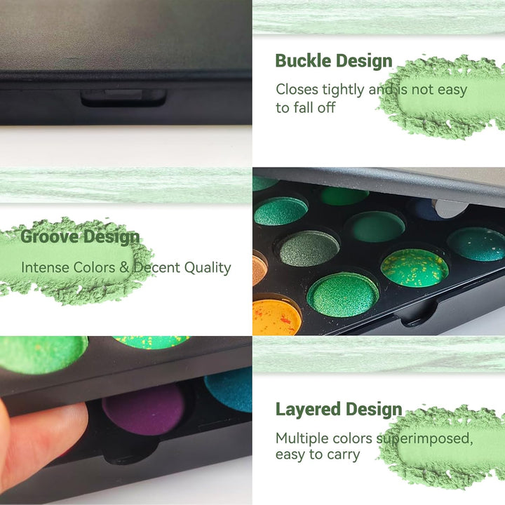 FantasyDay Profi 120 Farben Hochpigmentierte Warme Natürliche Matt Schminke Lidschatten Palette Make