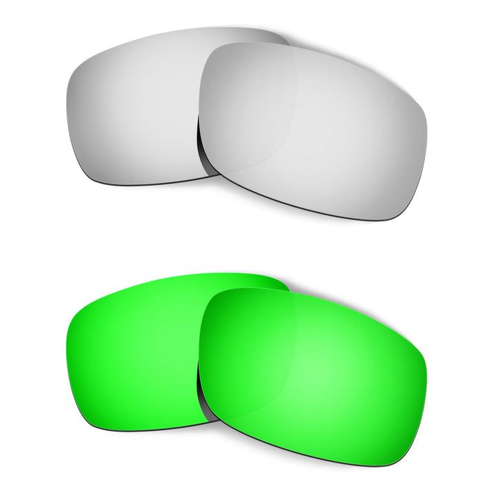 HKUCO Plus Mens Replacement Lenses For Oakley Crankshaft - 2 pair Combo Pack