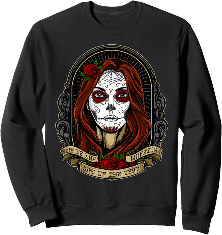 Mädchen mit Blumen Santa Muerte Mexico gothic Sweatshirt