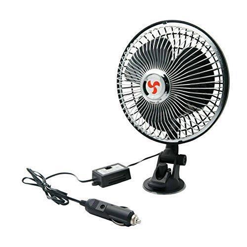 Autolüfter, Riloer 12 / 24V Tragbarer leiser Lüfter für Reise-Camping, mit Zigarettenanzünderstecker