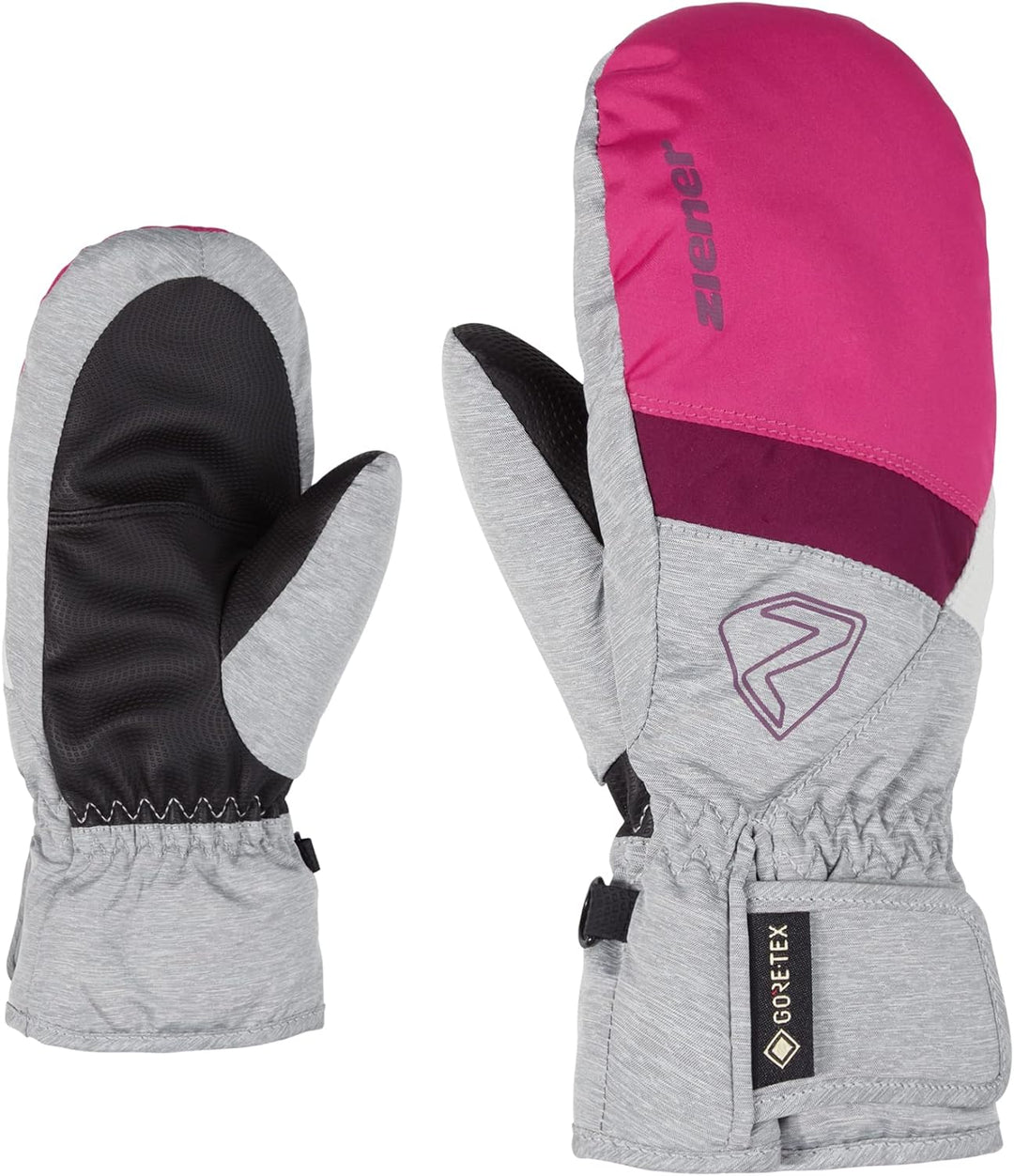 Ziener Unisex-Kinder Levin Skihandschuhe 5.5 pop pink/light melange, 5.5 pop pink/light melange