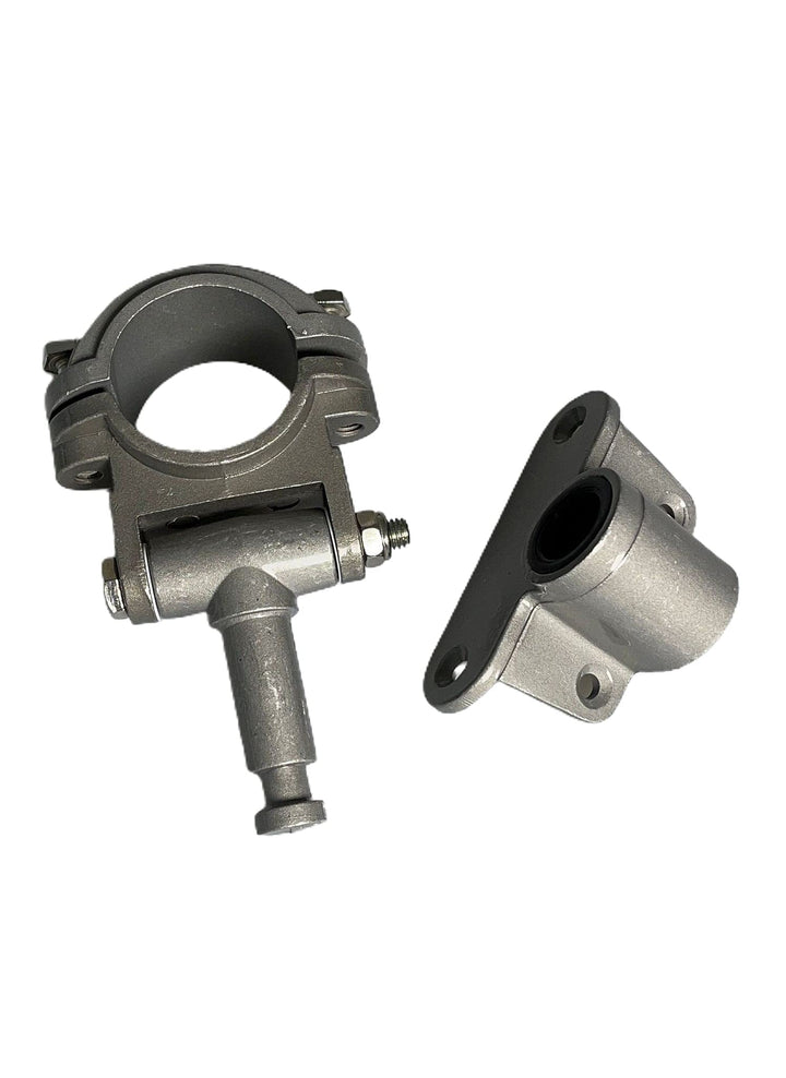 MOTIVEX Set Rudergabel aus Alu Feinguss mit Gelenk Einzelne Dolle mit seitlichem Halter