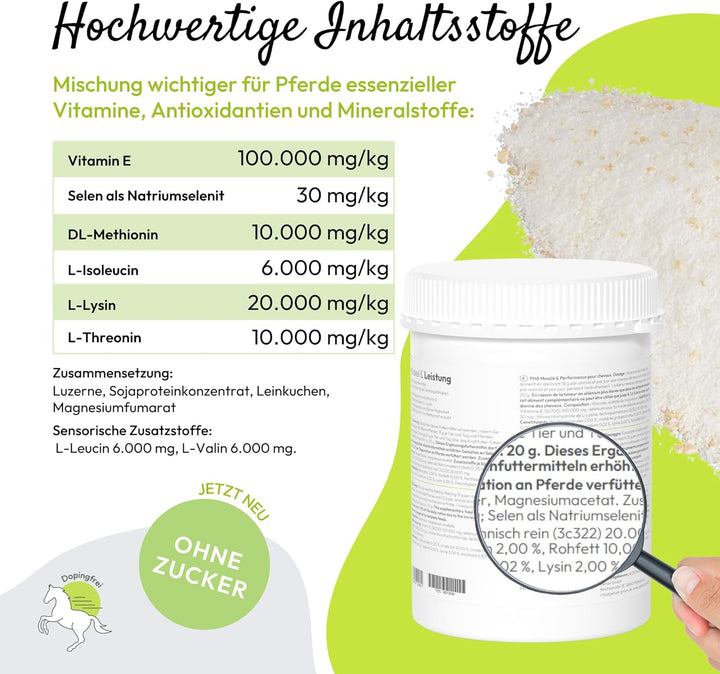 PHA Muskel &amp; Leistung Pferd, Ergänzungsfutter zur Unterstützung von Muskelaufbau und Leistungsfähigk