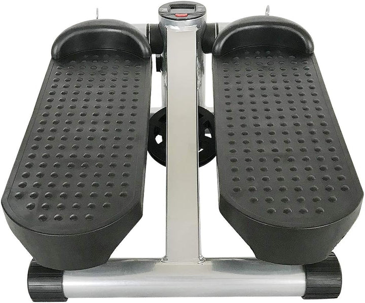 Mini Stepper 2 in 1 Heimtrainer Stepper Heimtrainer mit einstellbarem Widerstand schwarz und grau, s
