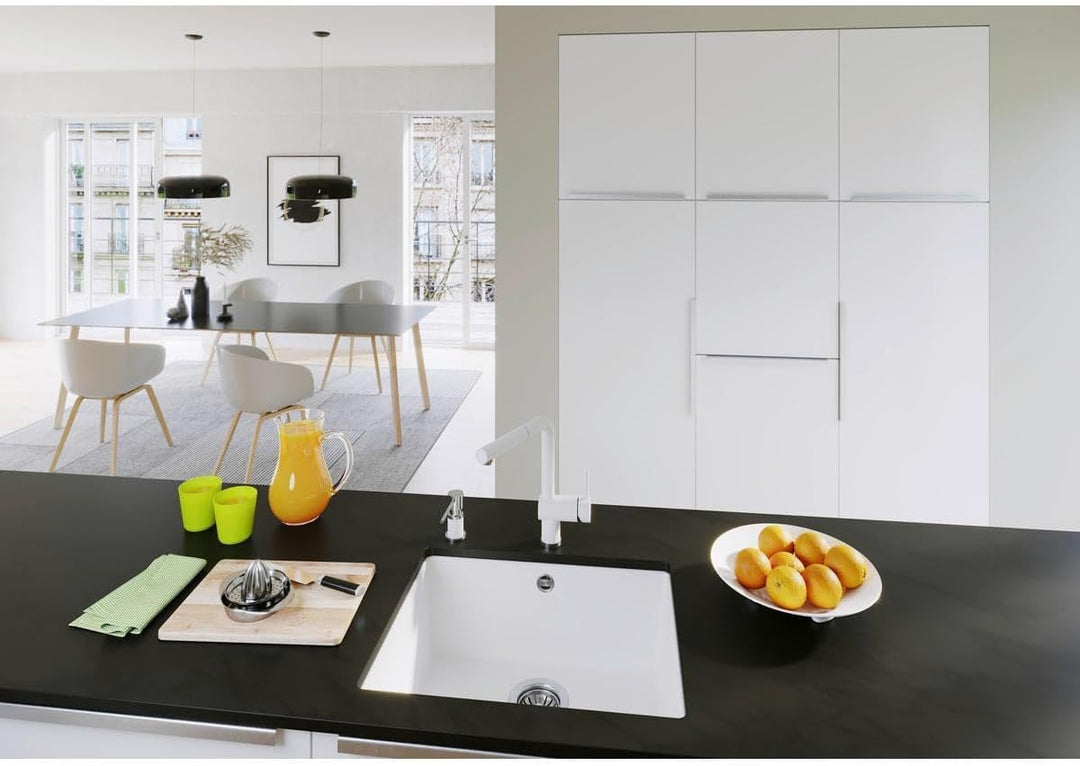 BLANCO ROTAN 500-U | SILGRANIT weiss | Einbauart: Unterbau | ohne Ablauffernbedienung | 60er Untersc