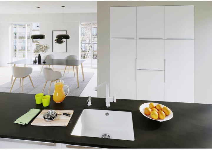 BLANCO ROTAN 500-U | SILGRANIT weiss | Einbauart: Unterbau | ohne Ablauffernbedienung | 60er Untersc