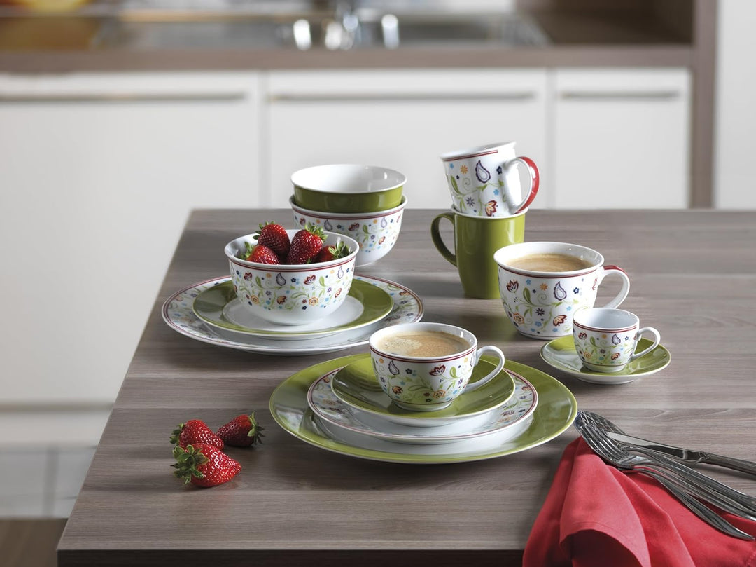 Ritzenhoff & Breker Tafelservice Doppio Shanti, 8-teilig, Porzellangeschirr, Grün