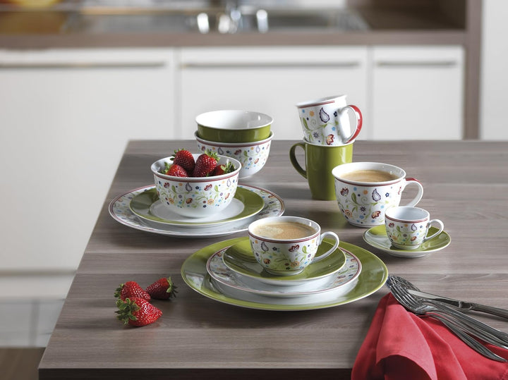 Ritzenhoff & Breker Tafelservice Doppio Shanti, 8-teilig, Porzellangeschirr, Grün