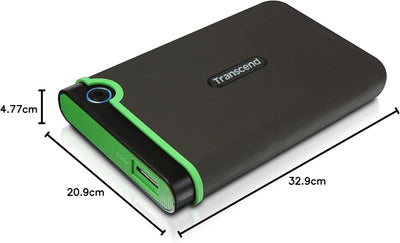 Transcend 2TB USB 3.1 Gen 1 StoreJet 25M3S Rugged External Hard Drive TS2TSJ25M3S grau - grün 2TB Si