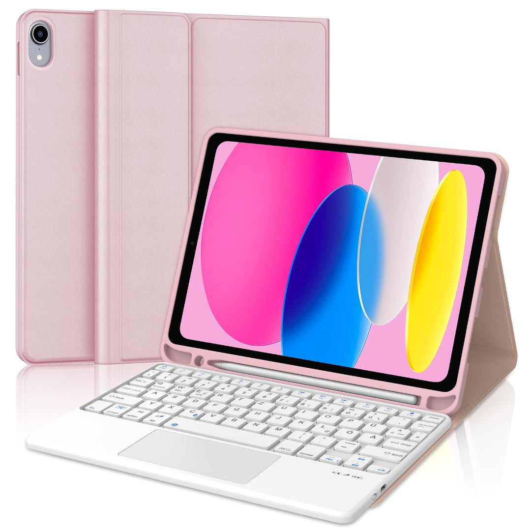 Hülle Tastatur für iPad (A16) 11/10 Generation (2025/2022) 11/10.9 Zoll | Mit Trackpad Magnetisch Ab