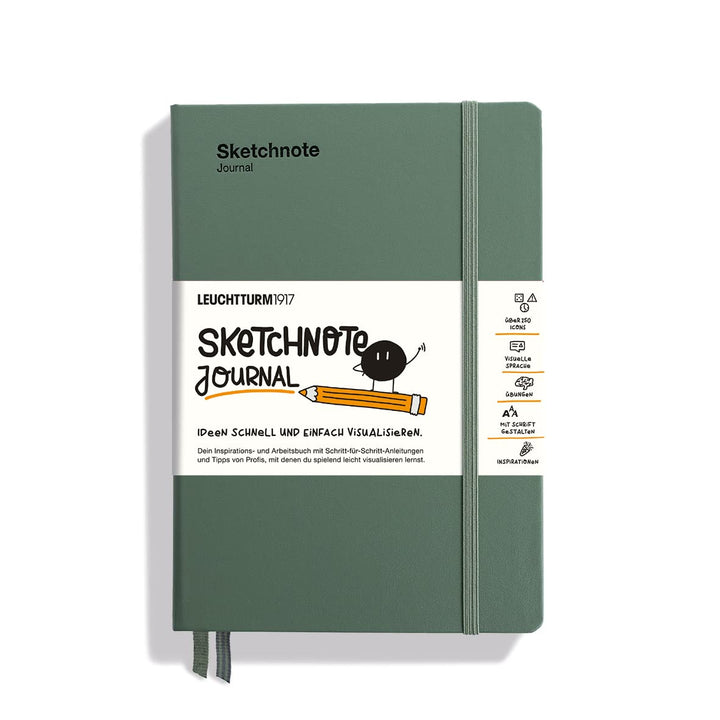 LEUCHTTURM1917 Sketchnote Journal - Notizen & Ideen schnell und einfach visualisieren - Deutsch/Oliv
