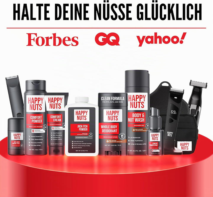 HAPPY NUTS The Ballber PRO Elektrischer Körperhaarschneider für Männer – Herren-Körperpflegeset für
