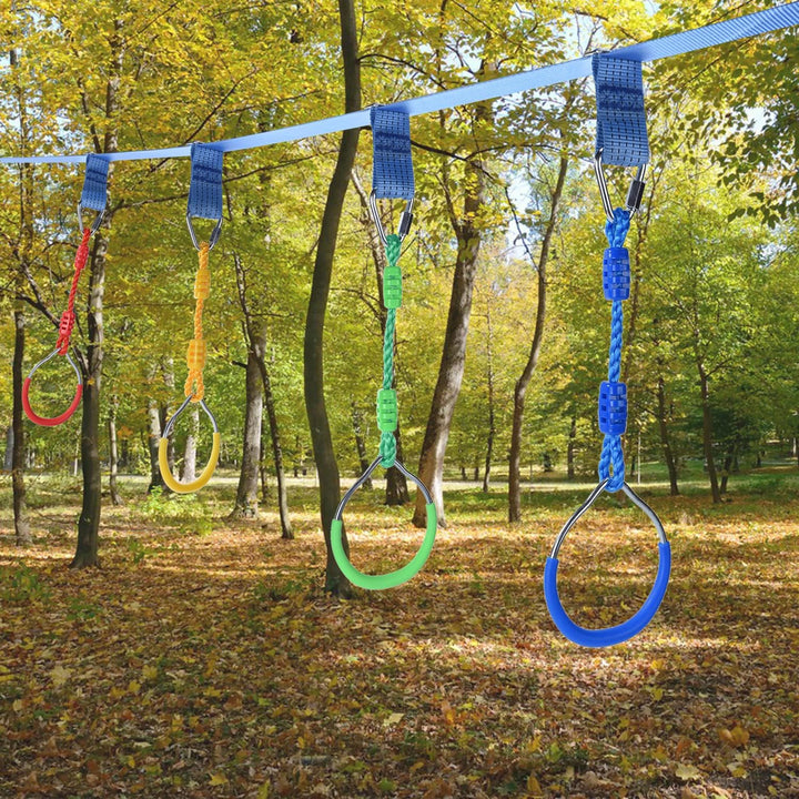 6 Stück Turnringe Kinder, Morwealth Klettern Ringe Trapeze Schaukel Bar Ringe, Gymnastik Seilringe G