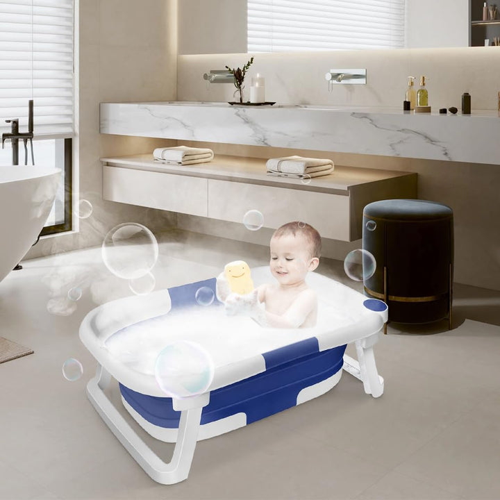 Faltbare Babybadewanne, ultrakompakt, 35 l, geeignet für Neugeborene bis Kleinkinder und verfügt übe