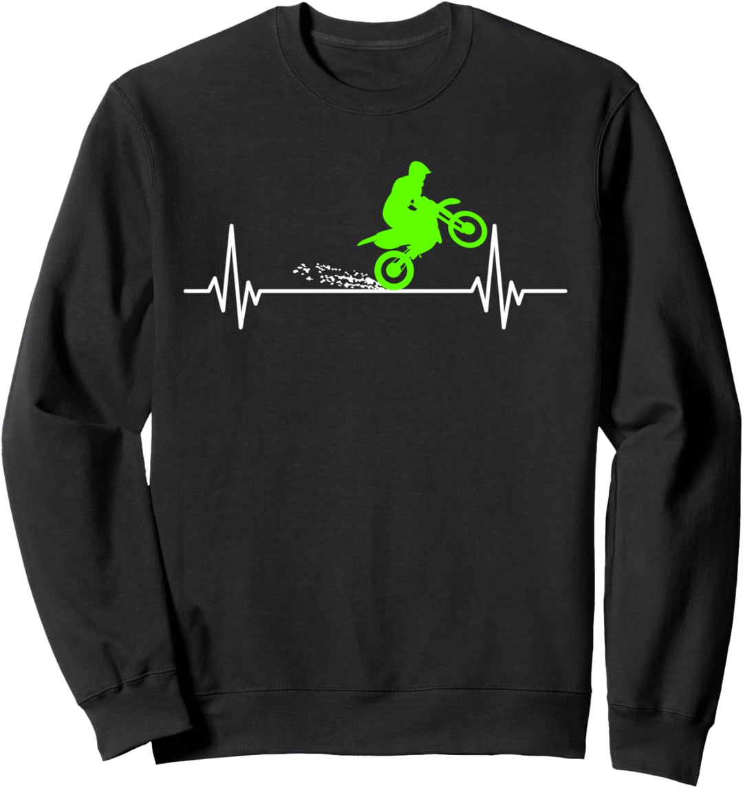 Motocross Herzschlag Enduro Motorrad Freestyle Dirt Bike Sweatshirt