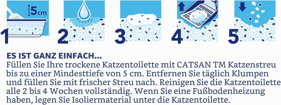 Catsan Katzenstreu Natural 8L - Klumpenstreu 8 Liter, 8 Liter
