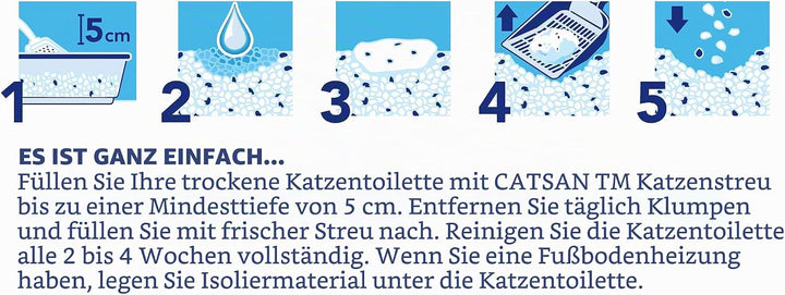 Catsan Katzenstreu Natural 8L - Klumpenstreu 8 Liter, 8 Liter