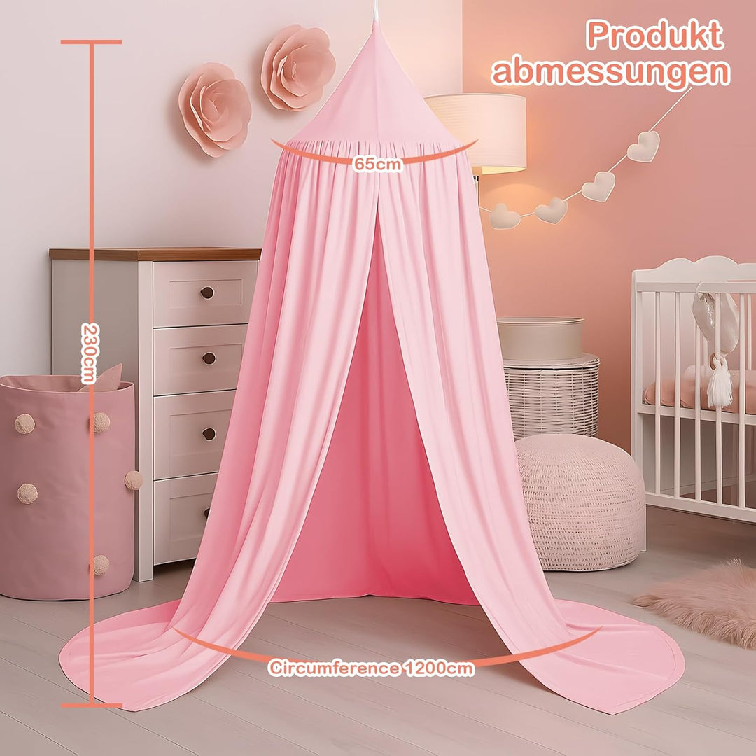 Baldachin Kinderzimmer, Betthimmel Babybett, Hängende Rund Princess Insektennetz Moskitonetz, Himmel