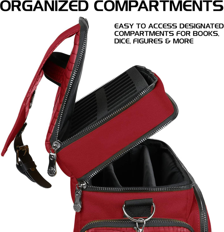 ENHANCE Tabletop RPG-Tasche des Abenteurers, Sammleredition - DND-Tasche mit Tabletop-Miniaturen-Auf