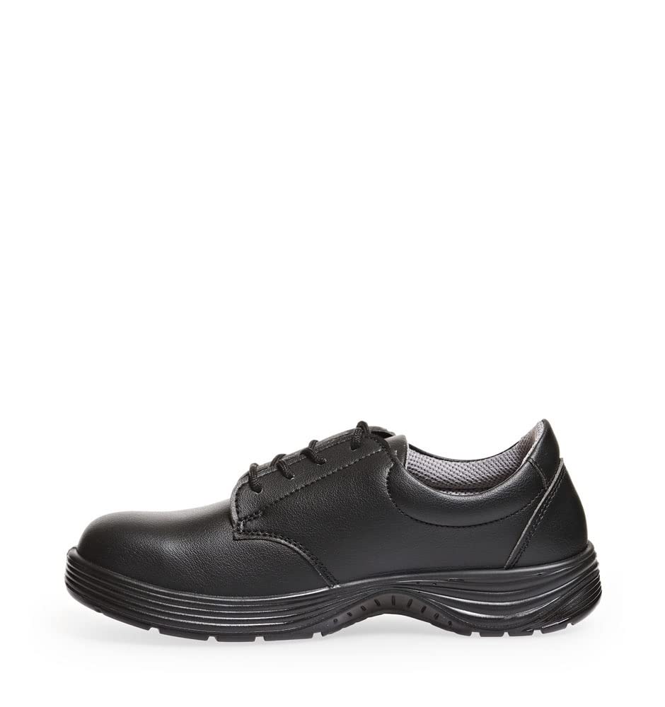 Abeba BB493-48 Sicherheitsschuh aus Mikrofaser, zum Schnüren, S2, FO, SRC, Grösse 48, Schwarz 48 EU,