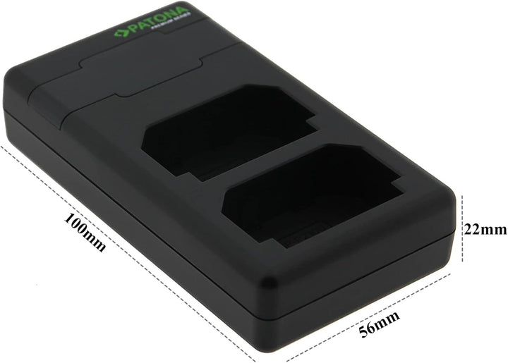 PATONA NP-FZ100 PD-Performance Akku-Ladegerät (1500mA) USB-C Mini Dual LCD - PD/QC fähig (161858)