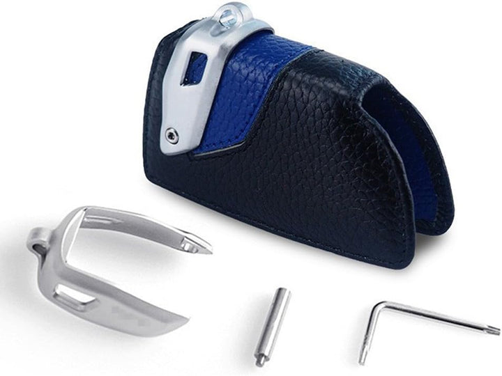 Auto echtes Leder Smart Key Cover Fall für BMW (Blade Blue), Blade Blue