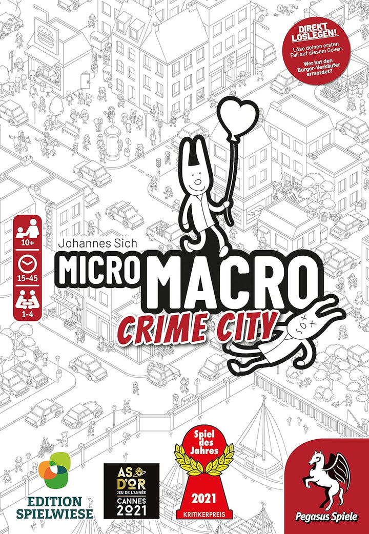 Edition Spielwiese Pegasus/Spielwiese 59060G MicroMacro: Crime City Spiel des Jahres 2021*, Crime Ci