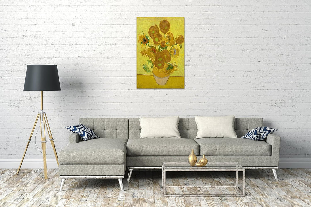 Printed Paintings Leinwand (60x80cm): Vincent Van Gogh - Sonnenblumen (1889) 60x80 cm, 60x80 cm