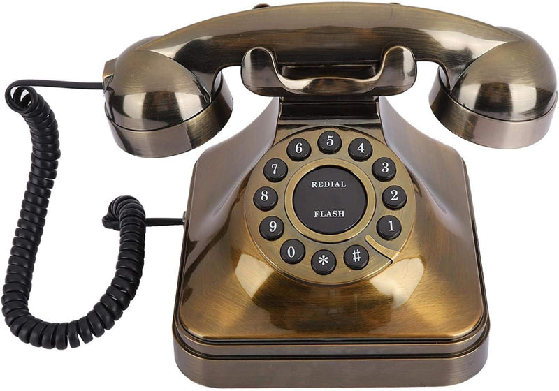 Goshyda Antikes Telefon, Retro-Stil Schnurgebundenes Telefon Vintage-Telefon Antikes Tischtelefon Br