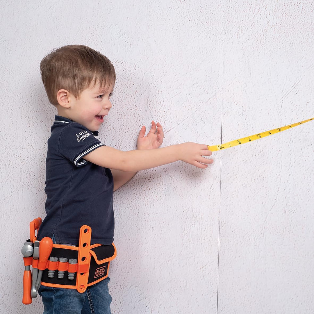 Smoby - Black+Decker - Werkzeuggürtel - Verstellbarer Gurt - Kinderspielzeug Basteln - 14 Zubehörtei