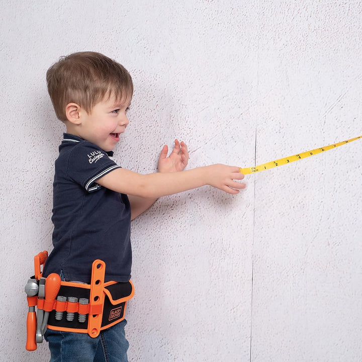 Smoby - Black+Decker - Werkzeuggürtel - Verstellbarer Gurt - Kinderspielzeug Basteln - 14 Zubehörtei