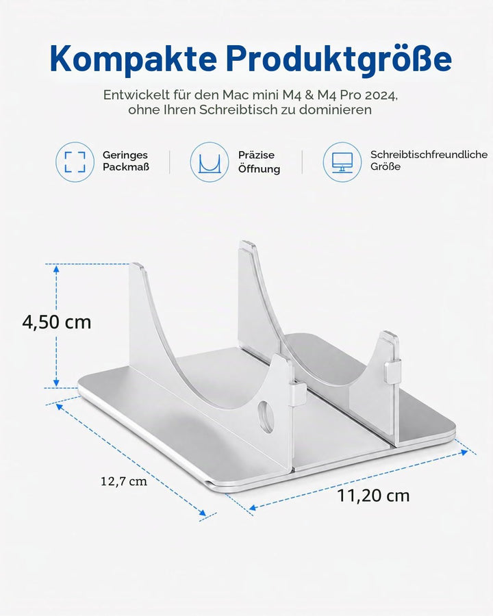 SNANSHI Mac mini M4 Ständer Vertikal, Heavy-Duty Metal Desktop Ständer für 2024 Mac mini M4 M4 Pro,